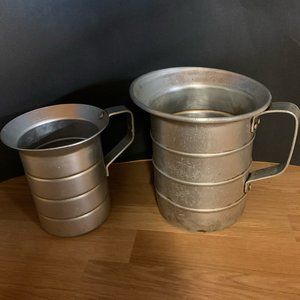 Vintage aluminum measuring cups